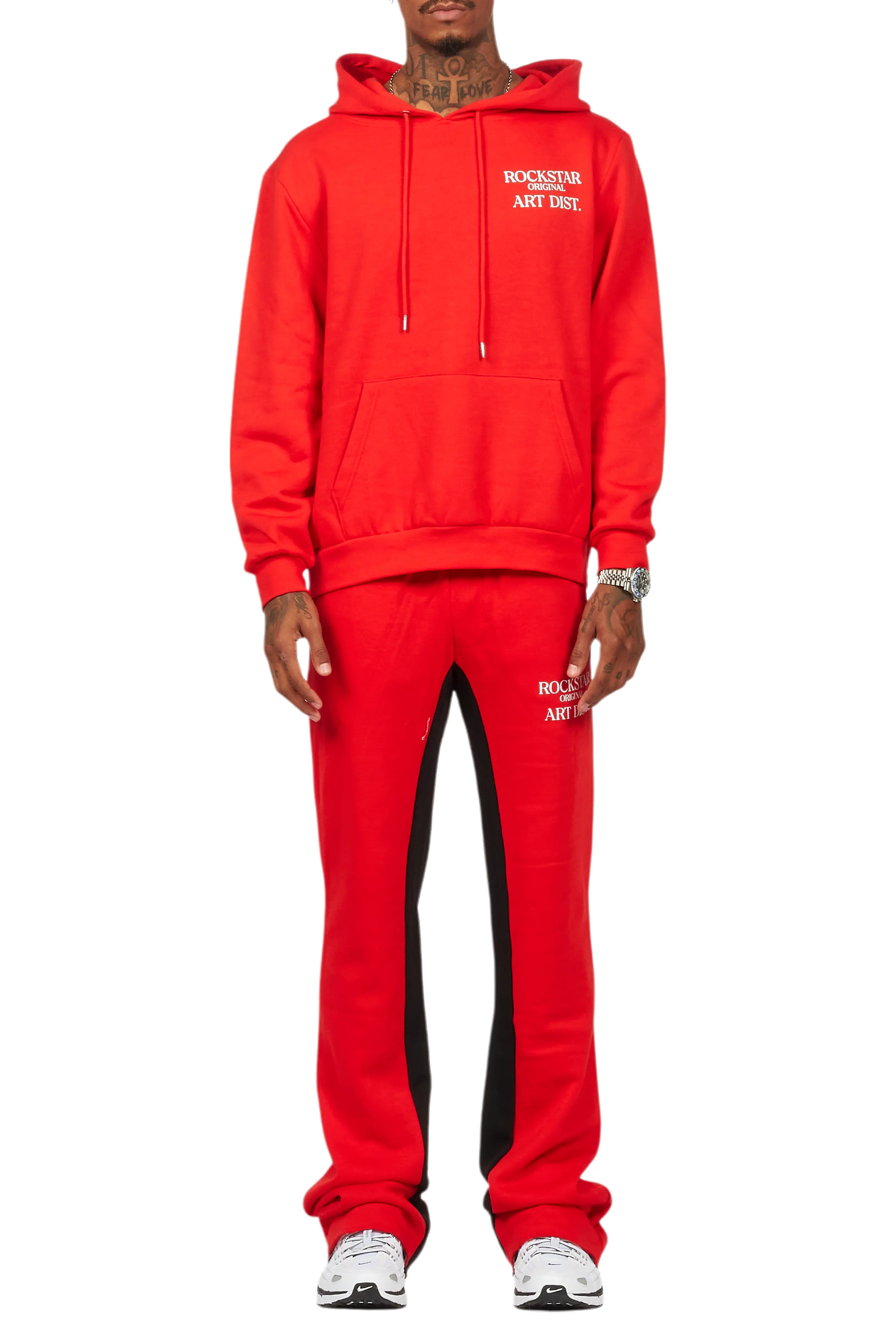 Briggs Red Hoodie/Baggy Fit Pant Set