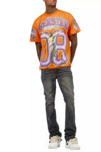 Fields Orange Oversized Graphic T-Shirt