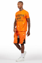 Scottie Orange Painter T-Shirt/Short Set