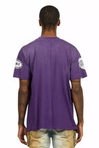 Amos Purple/White Graphic T-Shirt