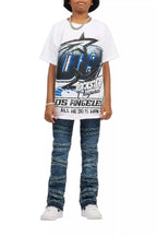 Boys Kastell White/Blue Graphic T-Shirt