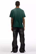 Yuri Dark Grey Stacked Cargo Flare Jean