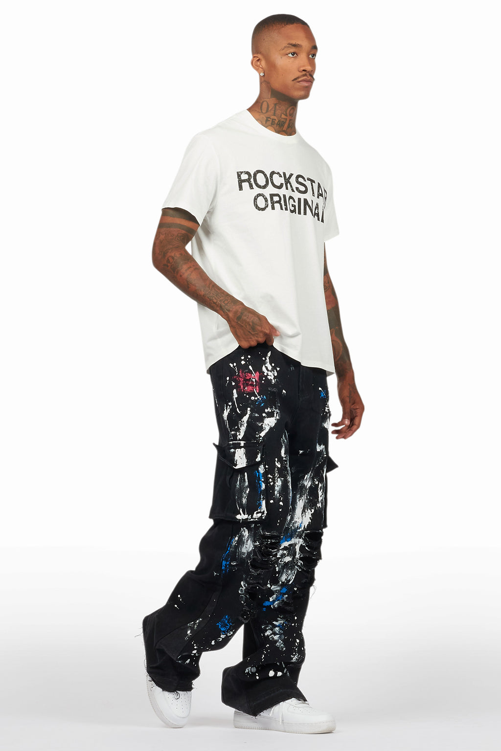 Dallin Black Painter Baggy Cargo Jean