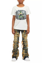 Boys Vasco Tint Dark Wash Blue Stacked Flare Jean