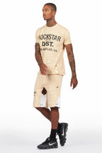 Scottie Beige Painter T-Shirt/Short Set