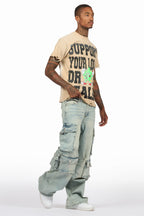 Tarl Beige/Blue T-Shirt/Baggy Fit Jean Bundle