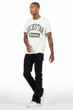 Drick Jet Black Regular Fit Flare Jean