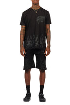 Bubble Black T-Shirt/Raw Edge Short Set
