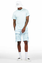 Jash Baby Blue/White Short Set