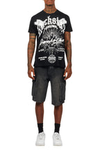 Tally Black T-Shirt/Denim Short Set