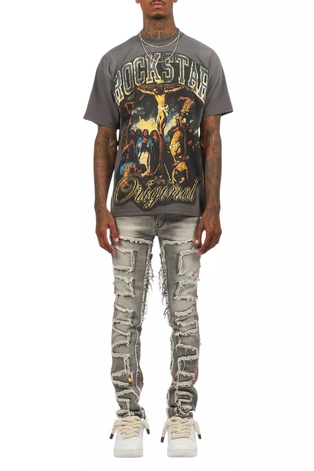 Waller Vintage Grey T-Shirt/Slim Jean Bundle