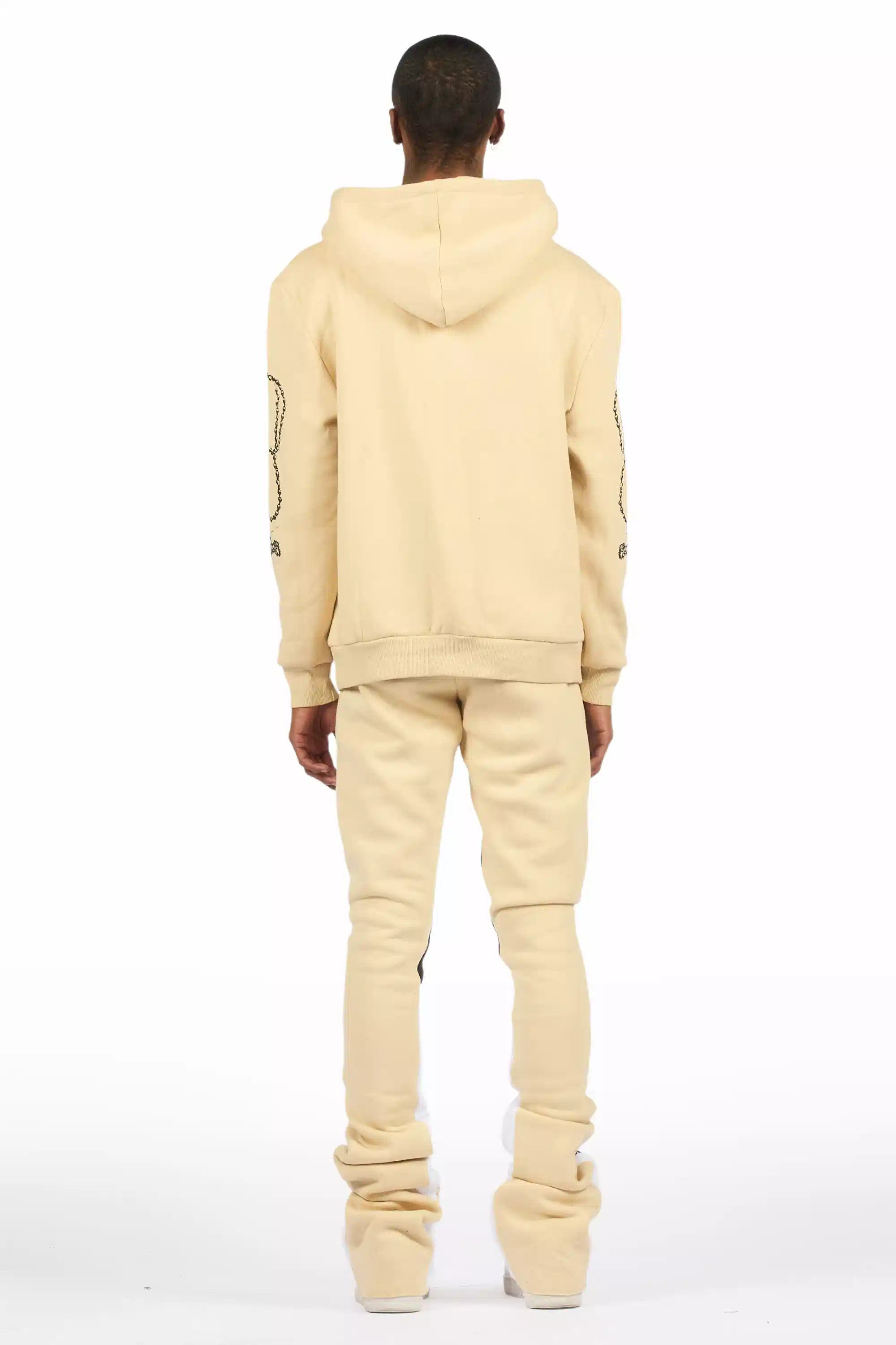 Vontae Beige/Black Hoodie/Super Stacked Track Set