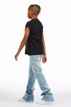 Boys Dag Dark Blue Stacked Flare Jean