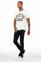 Carti Black Rhinestone Stacked Flare Jean