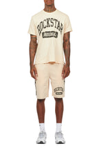 Members Beige T-Shirt/Short Set