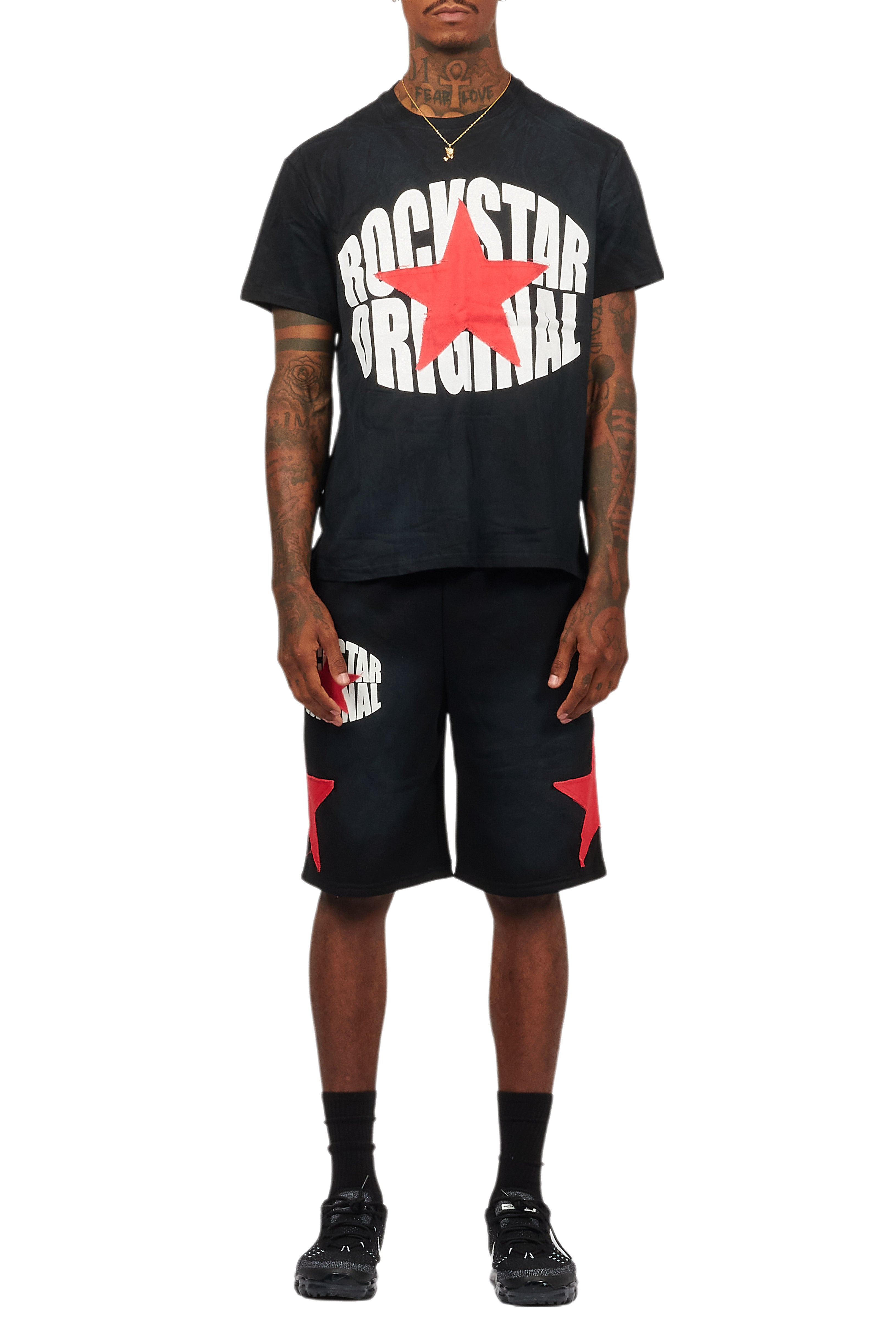 Sarge Vintage Black T-Shirt/Short Set