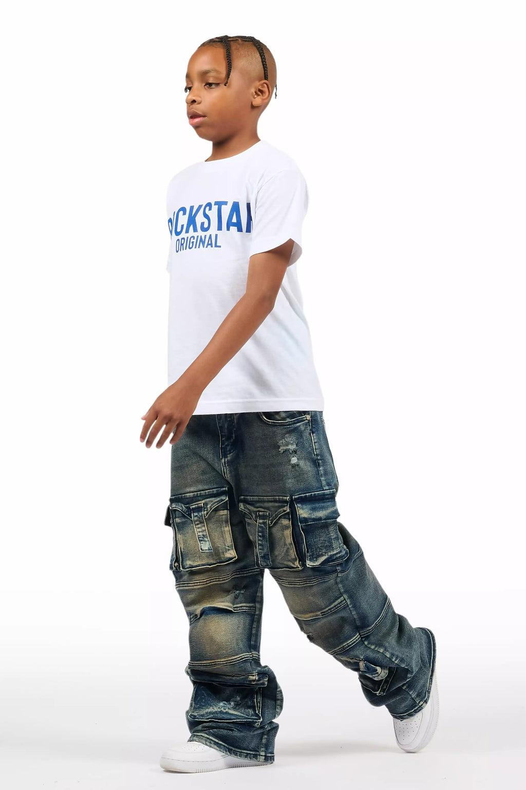 Boys Berdi Dirty Wash Baggy Fit Jean