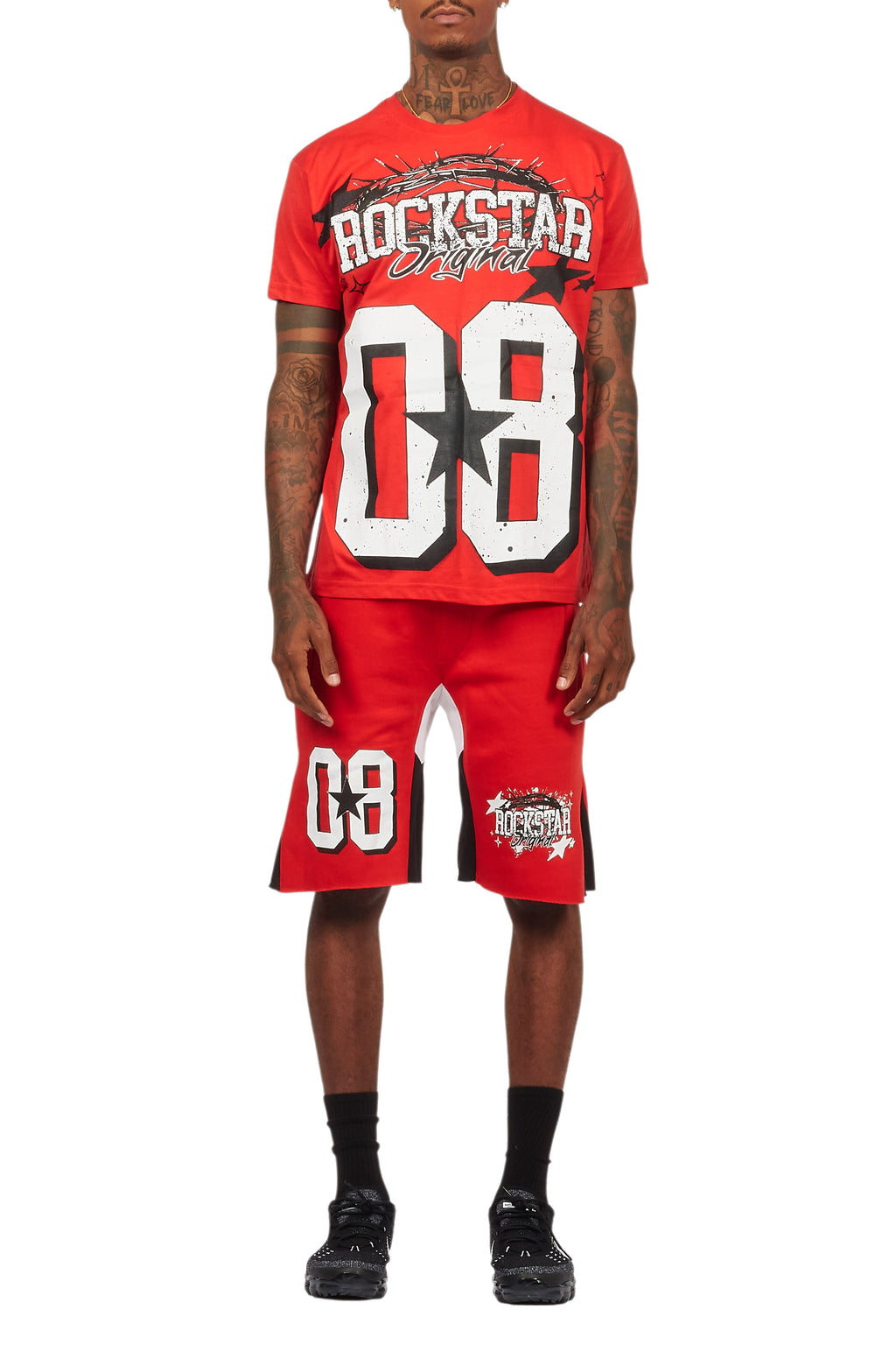 Allstar Red/White T-Shirt Short Set