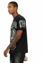 Fields Black/Grey Oversized Graphic T-Shirt