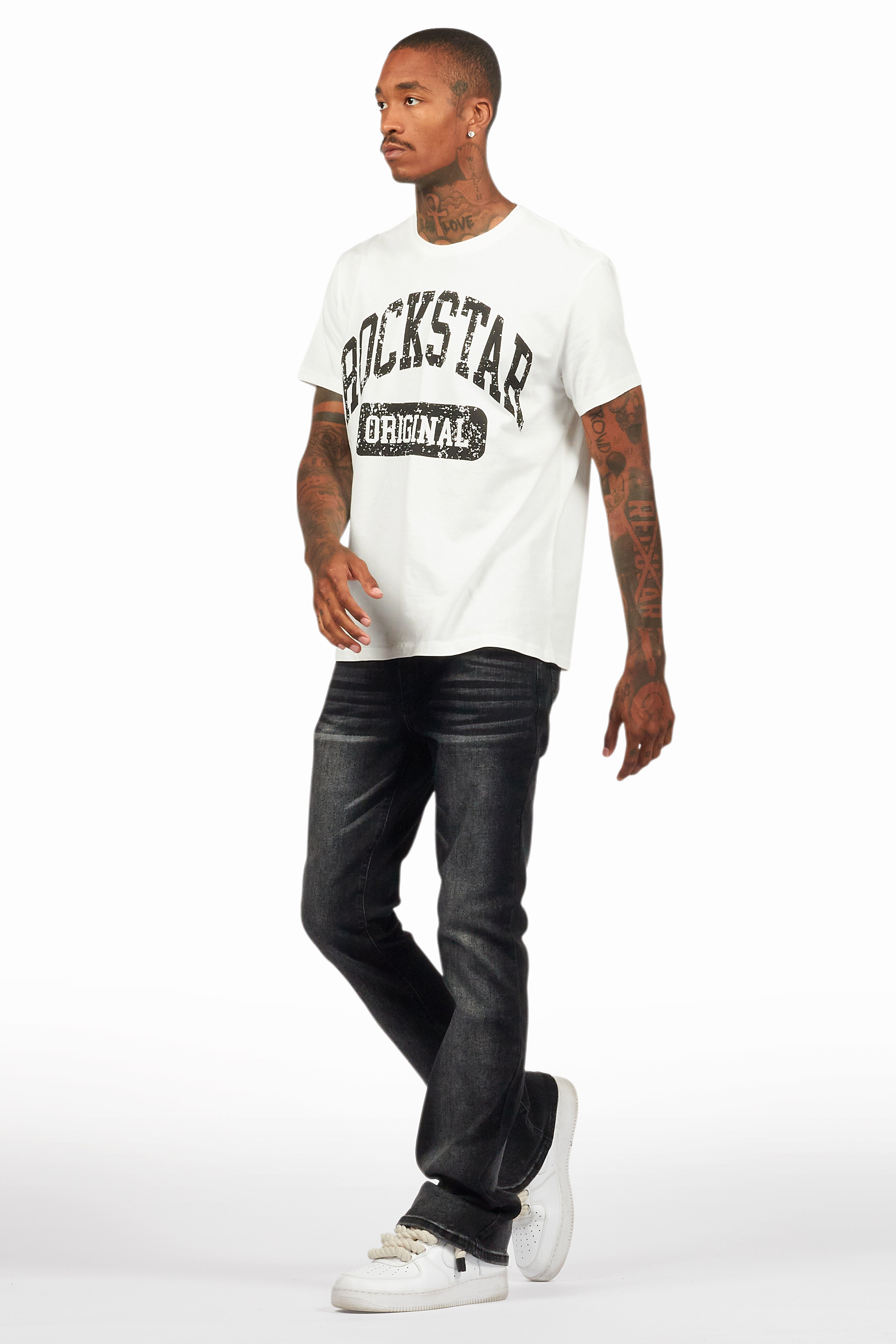 Drick Dark Grey Regular Fit Flare Jean