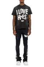 Banyan Black T-Shirt/Stacked Flare Track Set