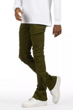 Jaymes Olive Stacked Flare Jean