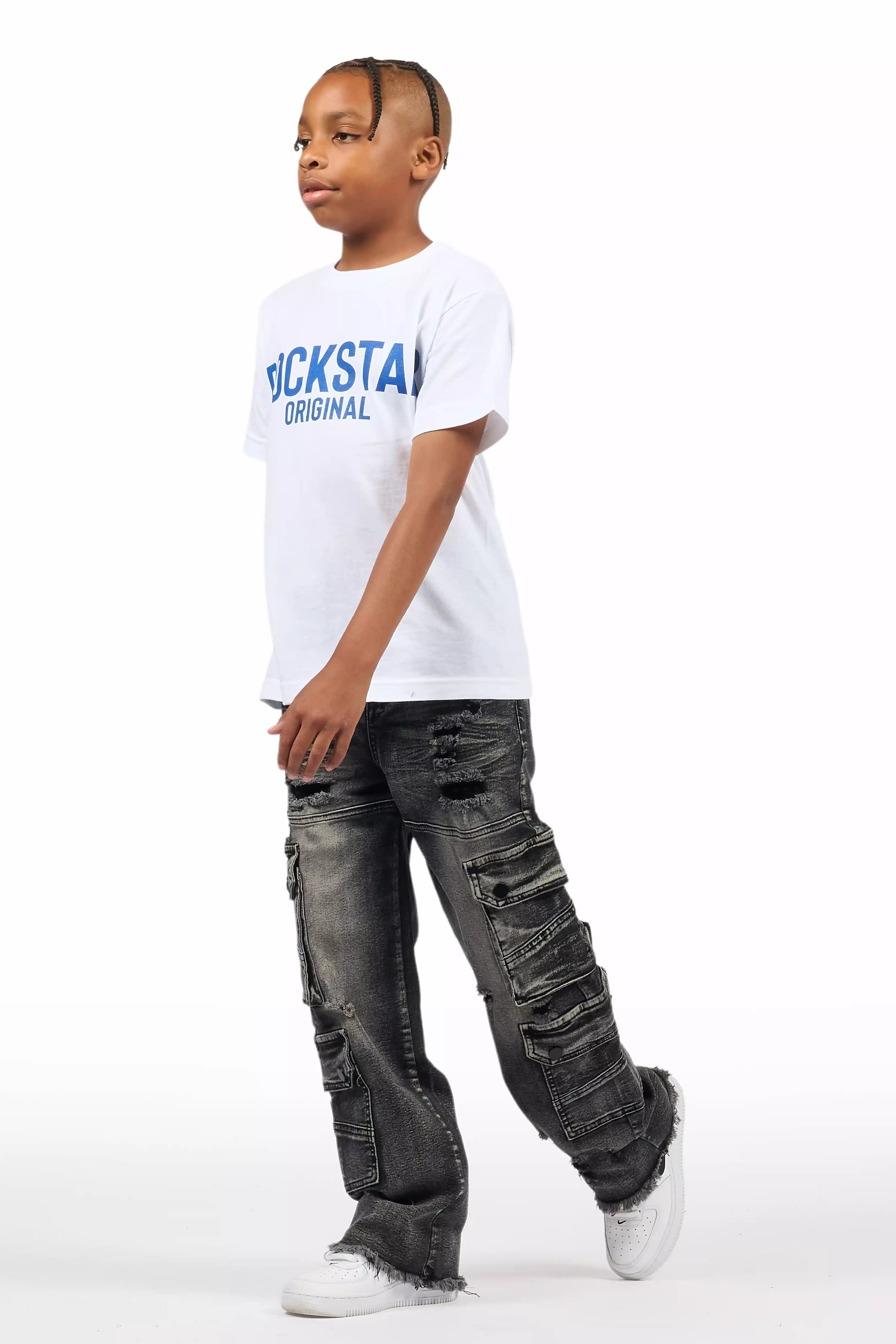 Boys Keylor Black Baggy Fit Jean