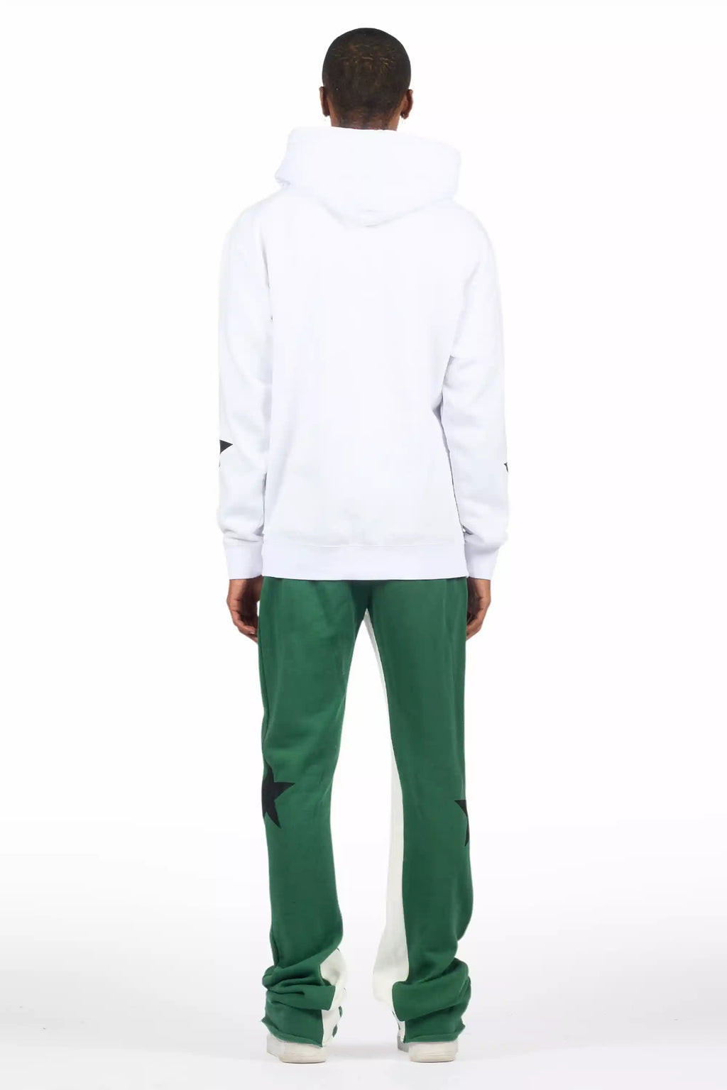 Sarge White/Green Hoodie/Stacked Track Set