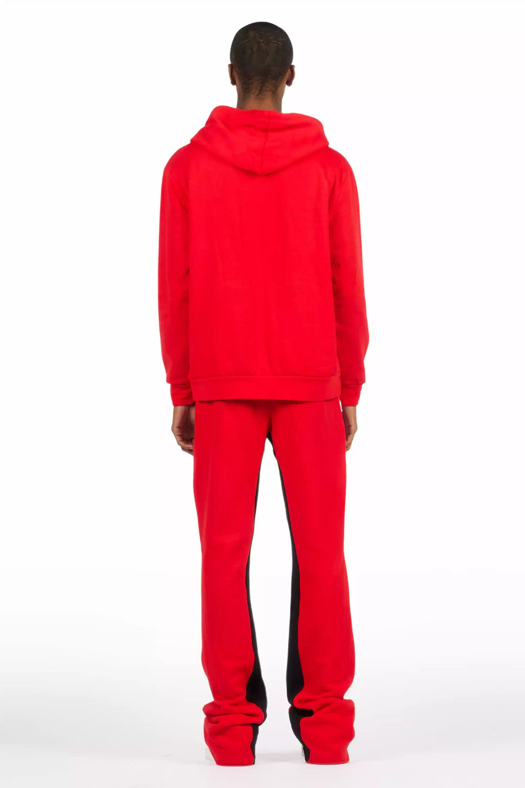 Filip Red/White Hoodie/Baggy Stacked Track Pant Set