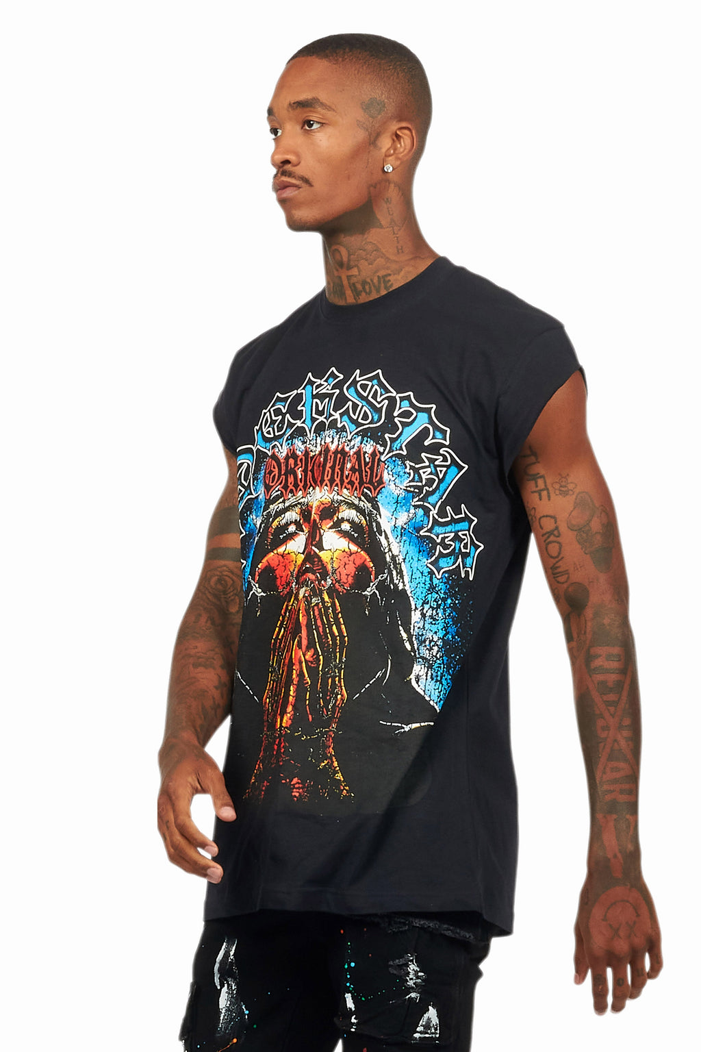 Dallan Black Graphic Muscle T-Shirt