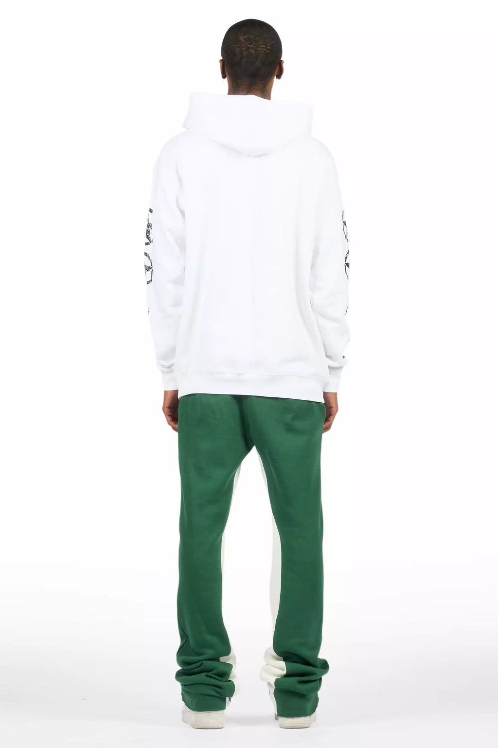 Wizzurd White/Green Hoodie Stacked Track Set