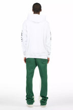 Wizzurd White/Green Hoodie Stacked Track Set