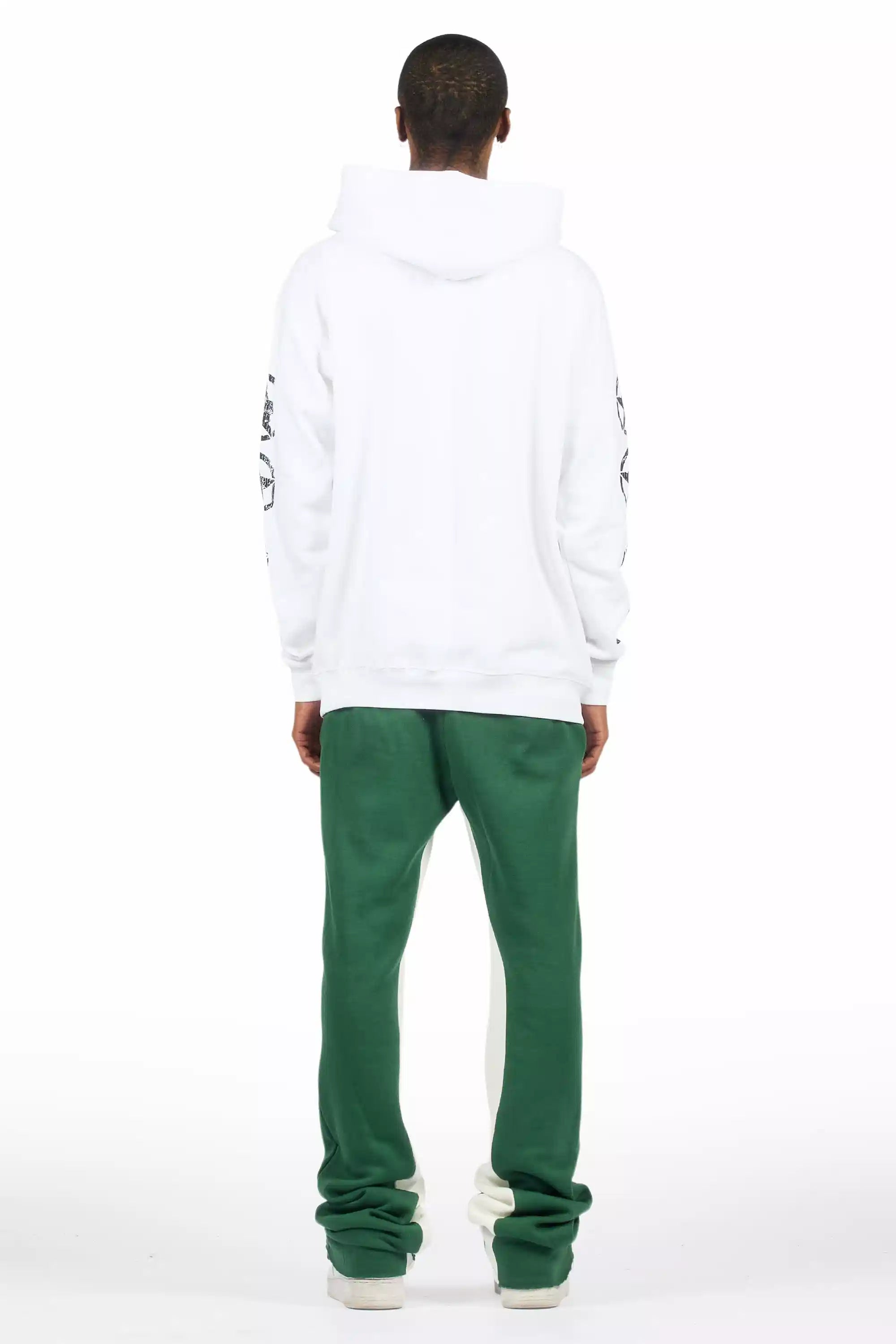 Wizzurd White/Green Hoodie Stacked Track Set