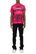 Amos Fuchsia Graphic T-Shirt & Dag Black Jean Bundle