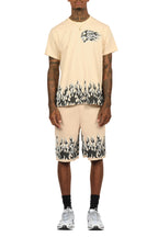 Bubble Beige T-Shirt/Short Set