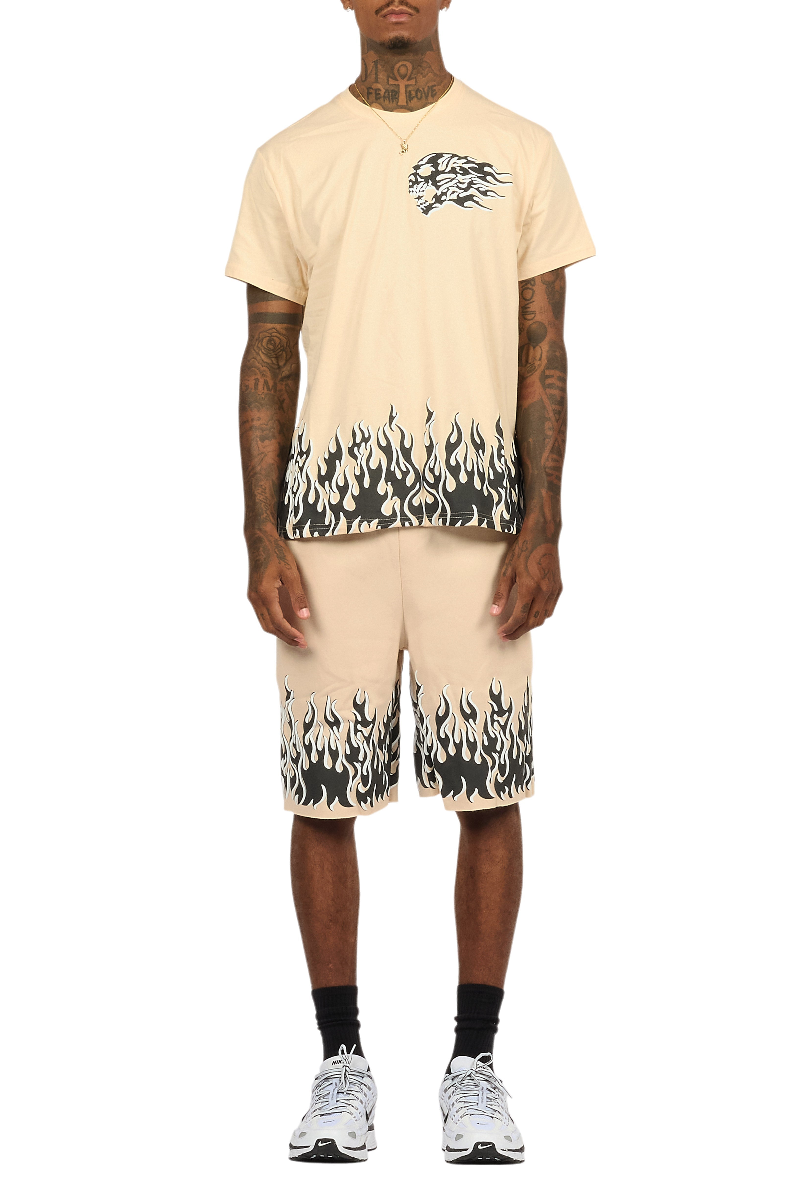 Bubble Beige T-Shirt/Short Set