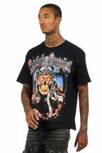 Airhart Black Graphic Rhinestone T-Shirt