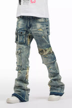 Boys Zeta Blue Stacked Flare Jean