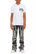 Boys Ruffo White/Black Polo