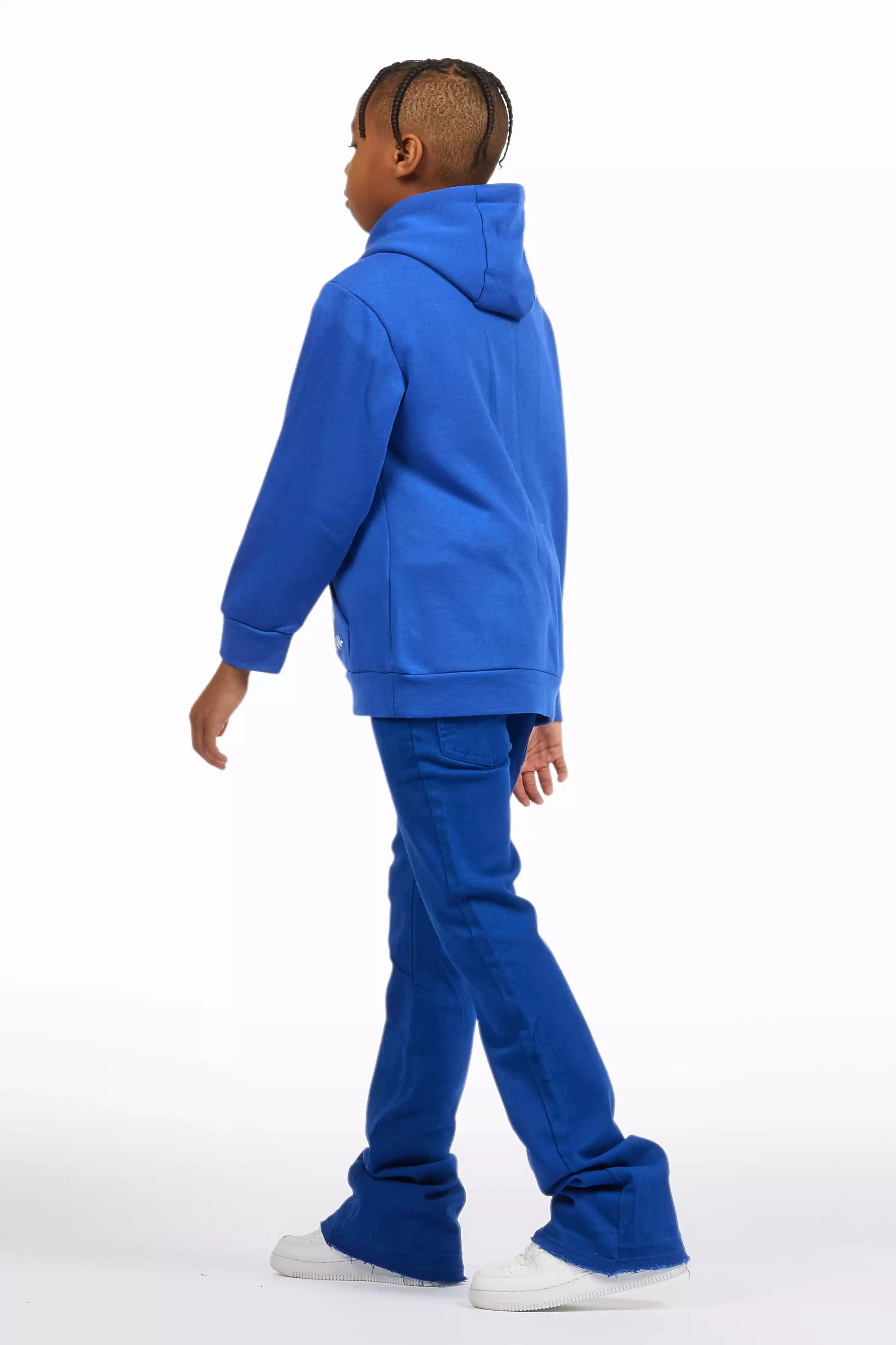 Boys Dag Royal Blue Stacked Flare Jean