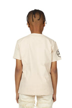 Boys Taijo Beige T-Shirt/Super Stacked Flare Jean
