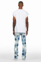 StarLane Light Blue Stacked Flare Jean