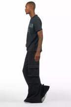 Abilio Black T-Shirt/Baggy Stacked Track Set