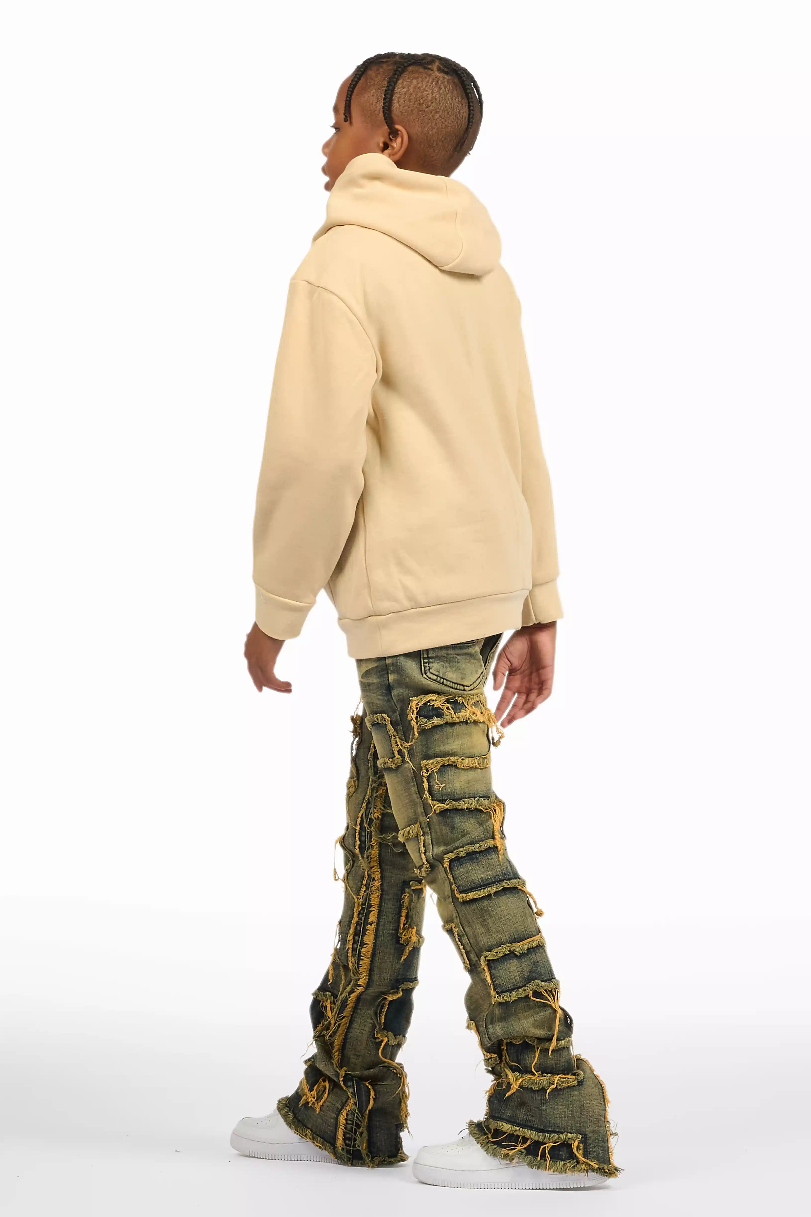 Boys Shake Tint Slim Stacked Flare Jean