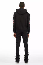 Krowne Black/Blue Hoodie/Super Stacked Track Set