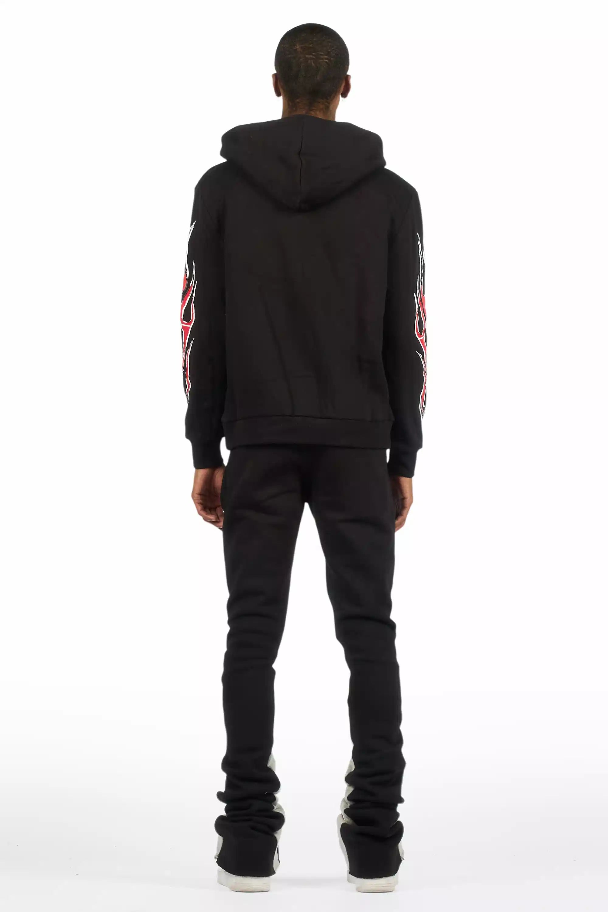 Krowne Black/Blue Hoodie/Super Stacked Track Set