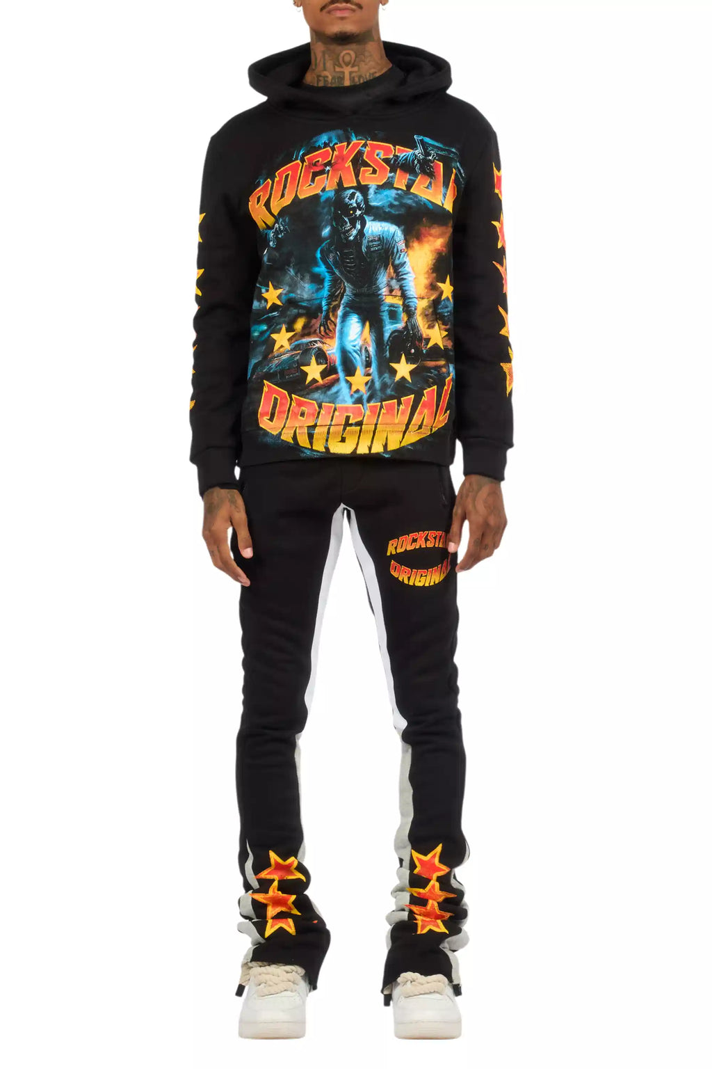 Torq Black/Orange Hoodie/Super Stacked Track Set