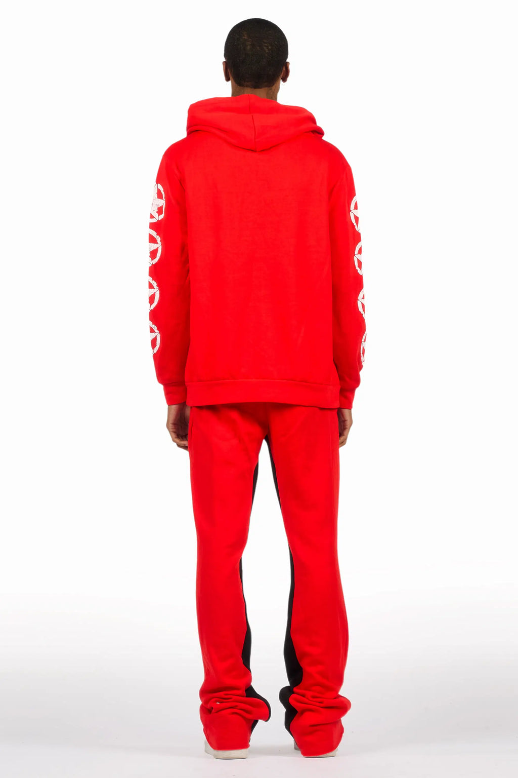 Wizzurd Red/Black Hoodie/Baggy Stacked Track Set