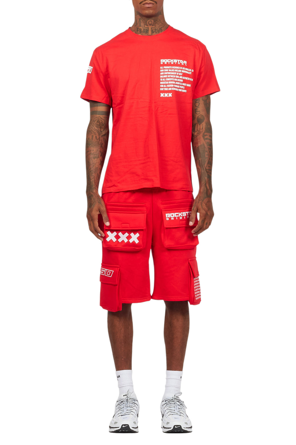 Jash Red/White Short Set