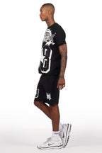 Allstar Black/White T-Shirt Short Set